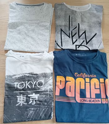 Lot 4 t-shirts G'Blog by Gémo garçon 14 ans - Excellent état