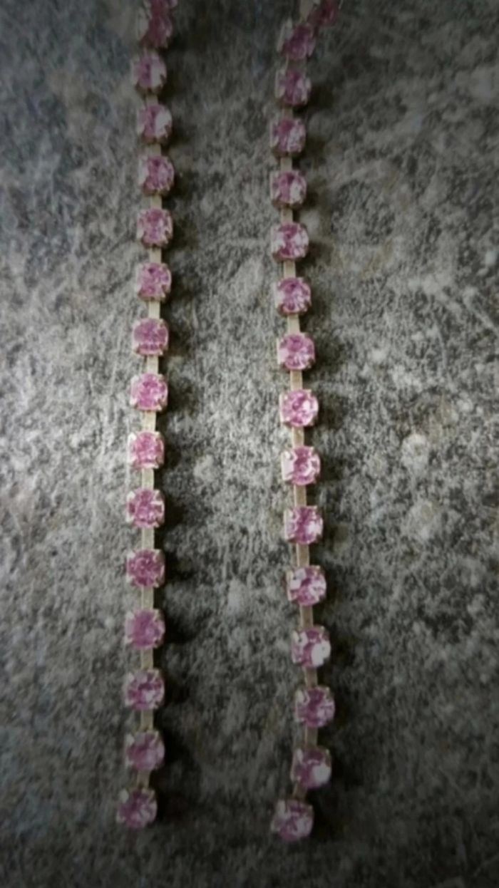 Boucles d'oreilles rose - photo numéro 2