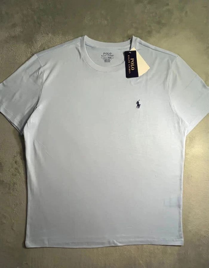 T-shirt Ralph Lauren Crewneck Embroidered Light Blue Navy Poney – Taille L - photo numéro 2