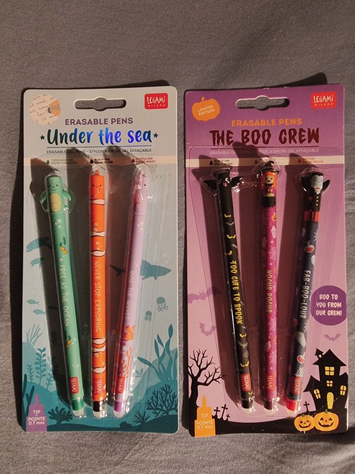 Lot stylos Under the sea et Halloween 2024