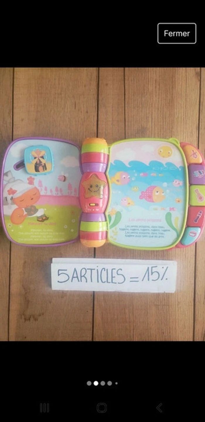 Livre musical Do ré mi - Super livre enchanté - Rose vtech - photo numéro 5