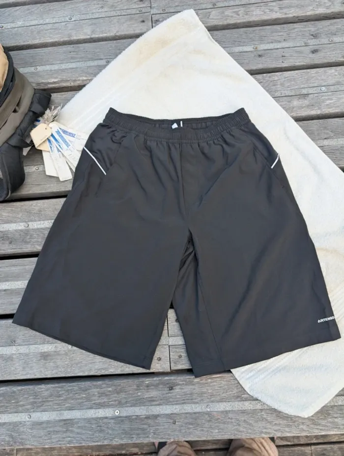 Short de Sport - Long Short Artengo 800 M Black - Taille M - Neuf - photo numéro 6