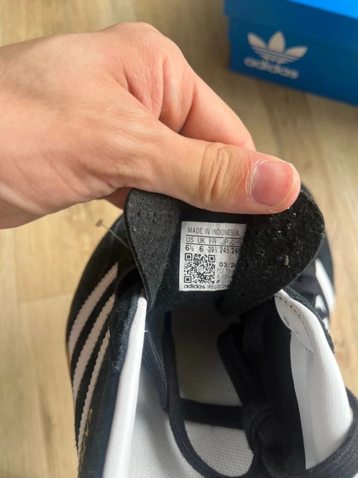 Adidas Gazelle Indoor Black White 39,5 - photo numéro 5