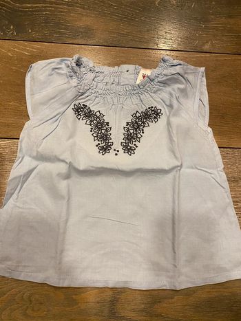 Tunique bleu clair brodée baby club 2 ans