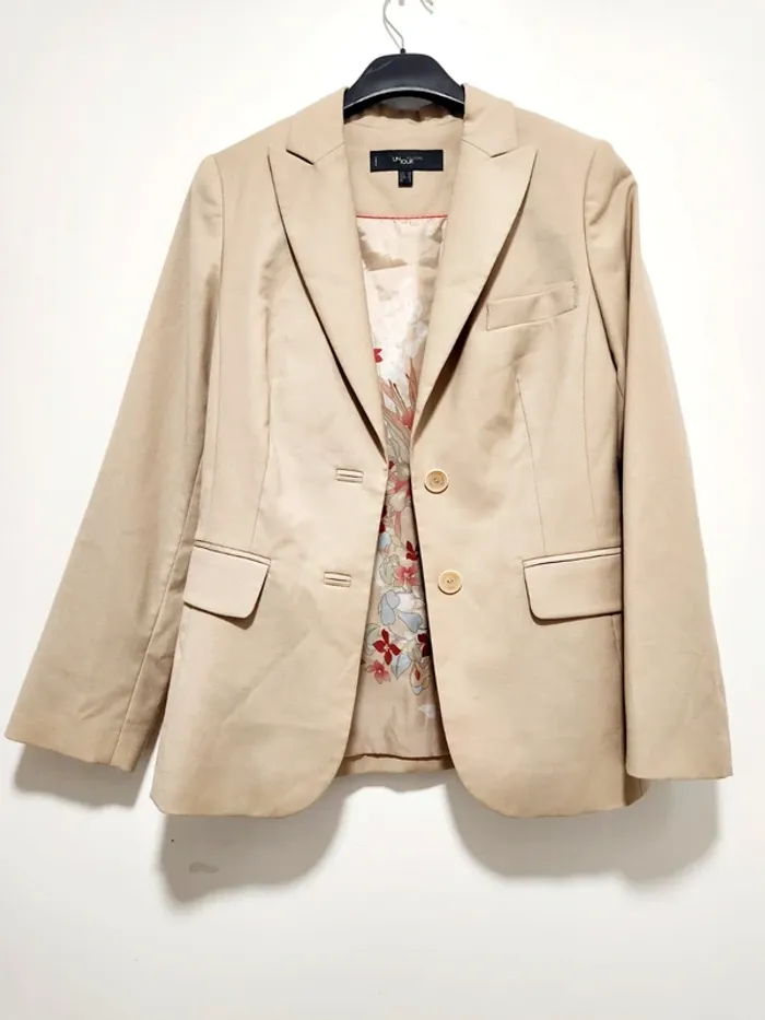 Blazer beige un jour ailleurs 34