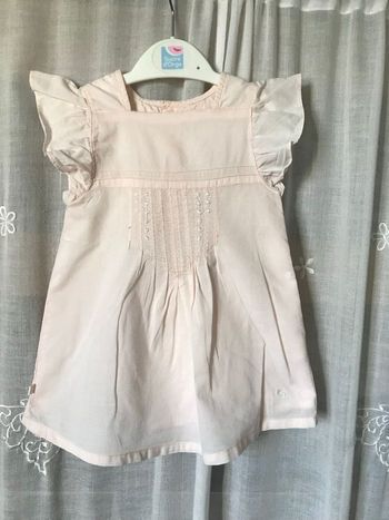 Très belle robe rose pêche 6 mois Obaibi