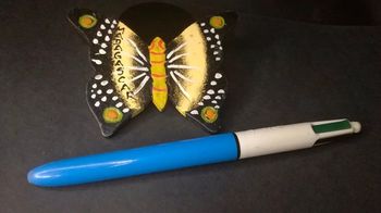 magnet papillon en bois