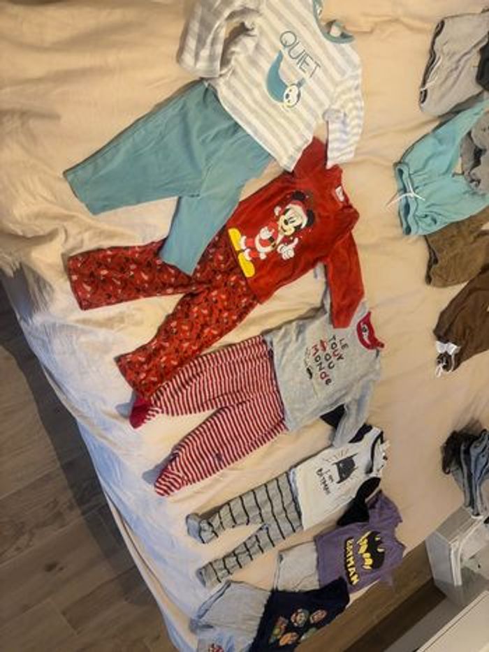 Lot de pyjamas 2 pièces garçon 18 mois - photo numéro 2