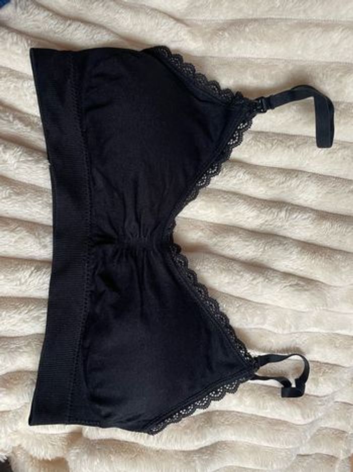 Lot de 2 brassières soutients  gorges d’allaitement noir et gris taille M - photo numéro 4