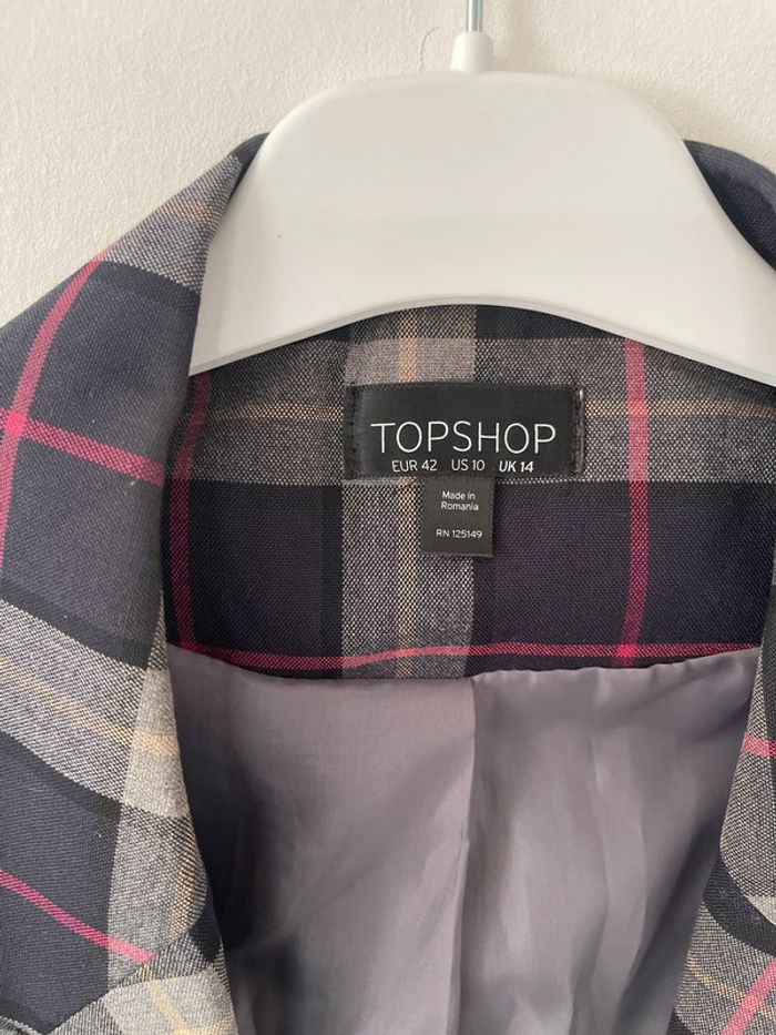 Blazer quadrillé topshop taille 42 - photo numéro 2