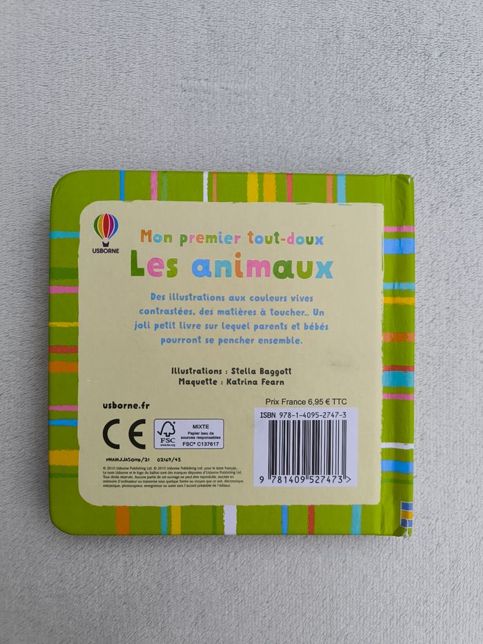 Livre à toucher Les animaux Usborne - photo numéro 3