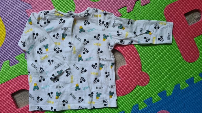 Ensemble salopette et T-shirt manches longues Mickey Disney 9 mois - photo numéro 6