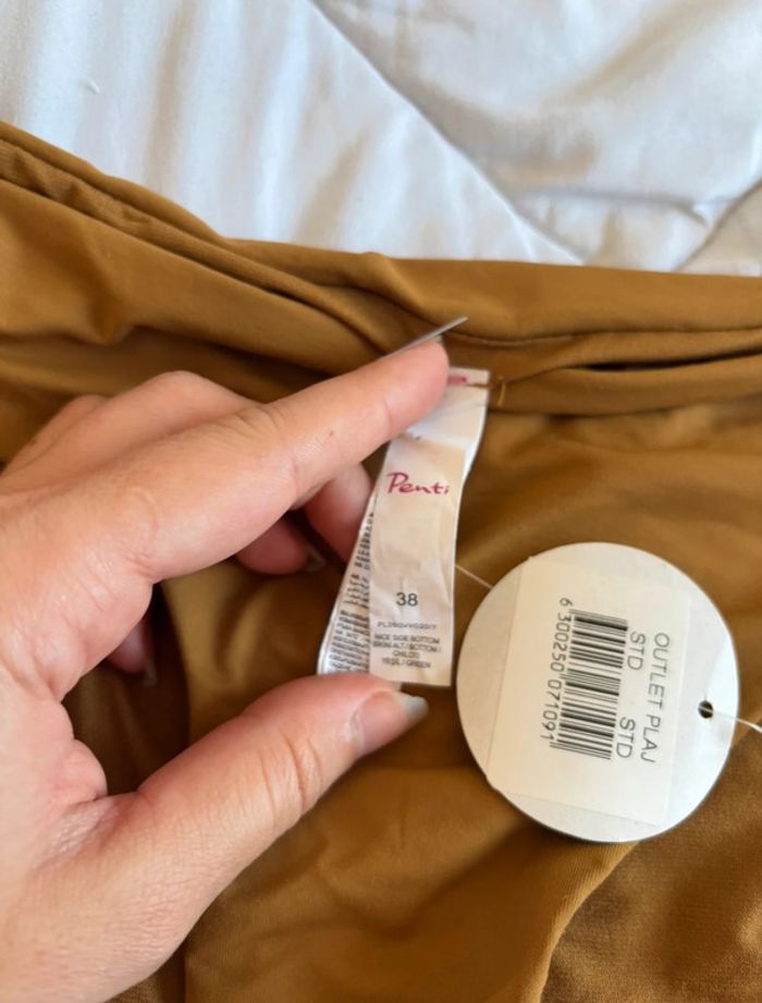 Bas de maillot de bain bikini marron vert Penti taille M/38 neuf - photo numéro 2