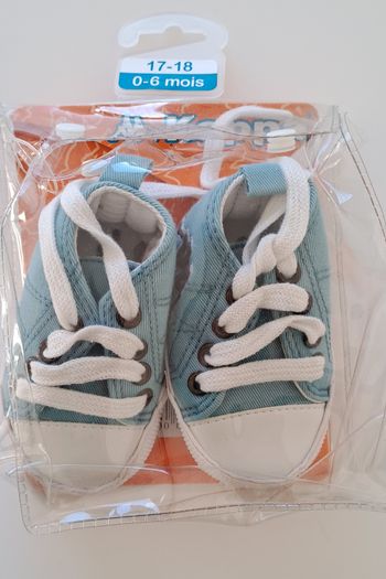 Baskets bébé 0–6 mois (17–18) – Neuves avec étiquette