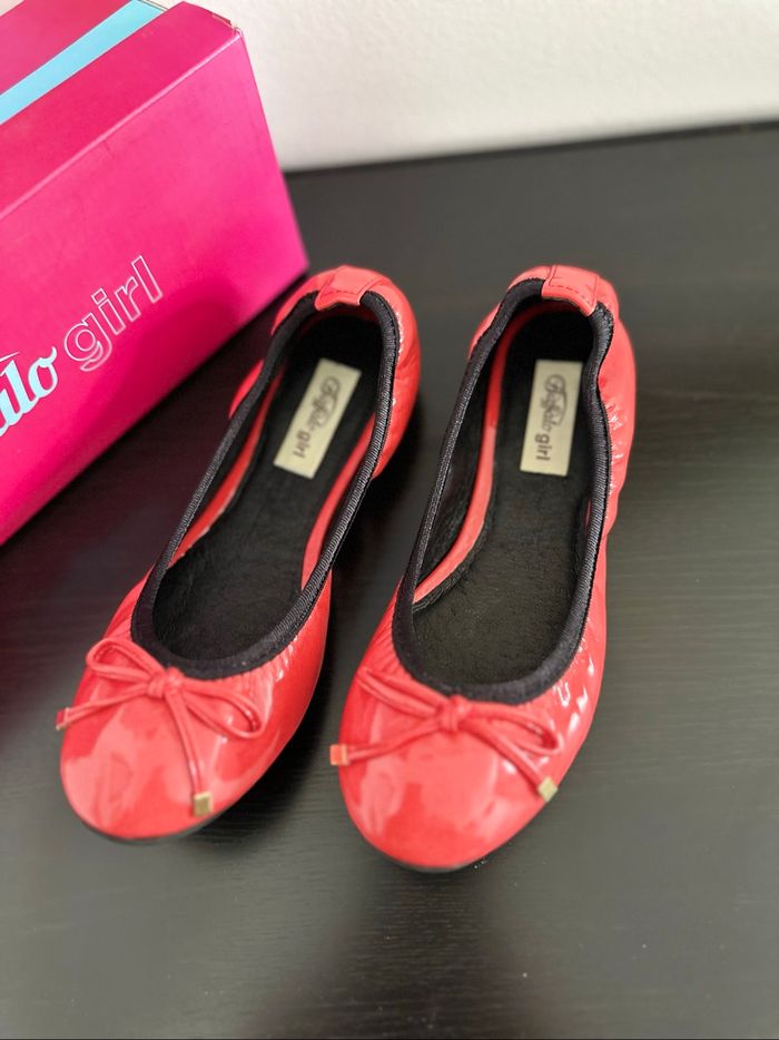 Ballerines en cuir verni orange corail Buffalo T37 - photo numéro 2