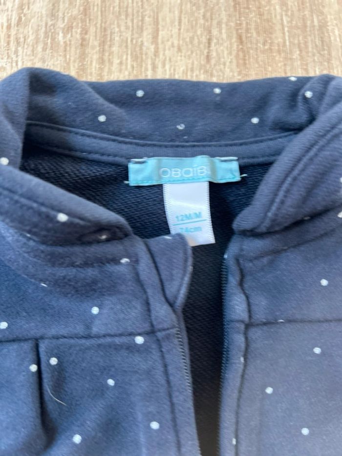 Gilet zippé bébé fille - photo numéro 2