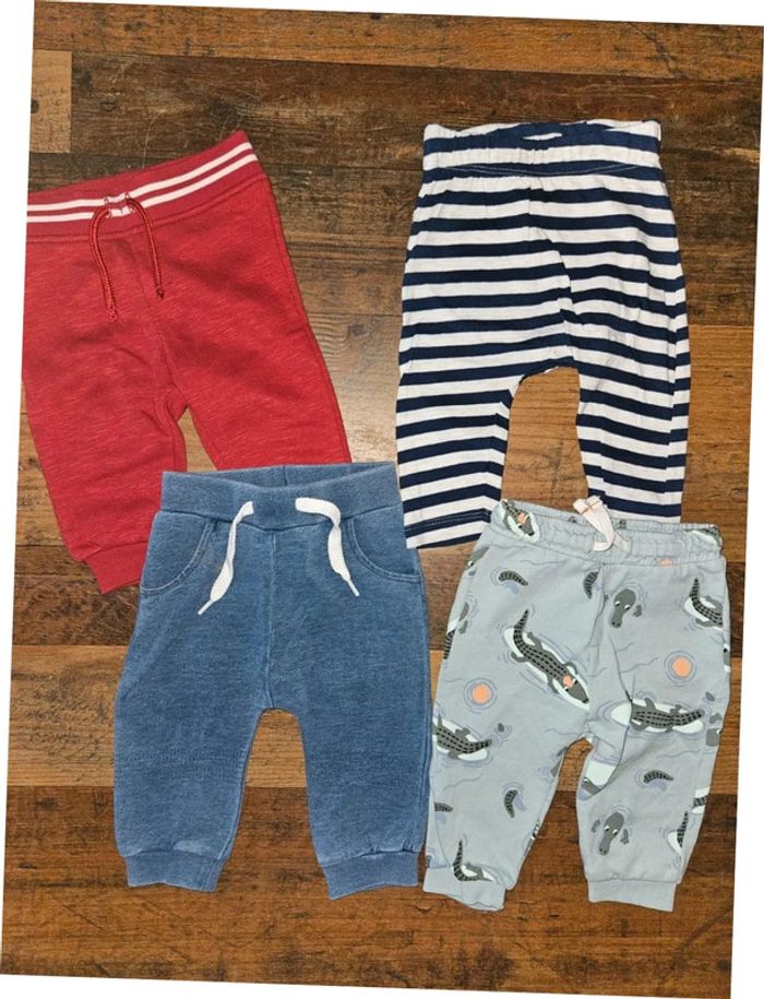 Lot de 4 joggings bébé garçon 6mois
