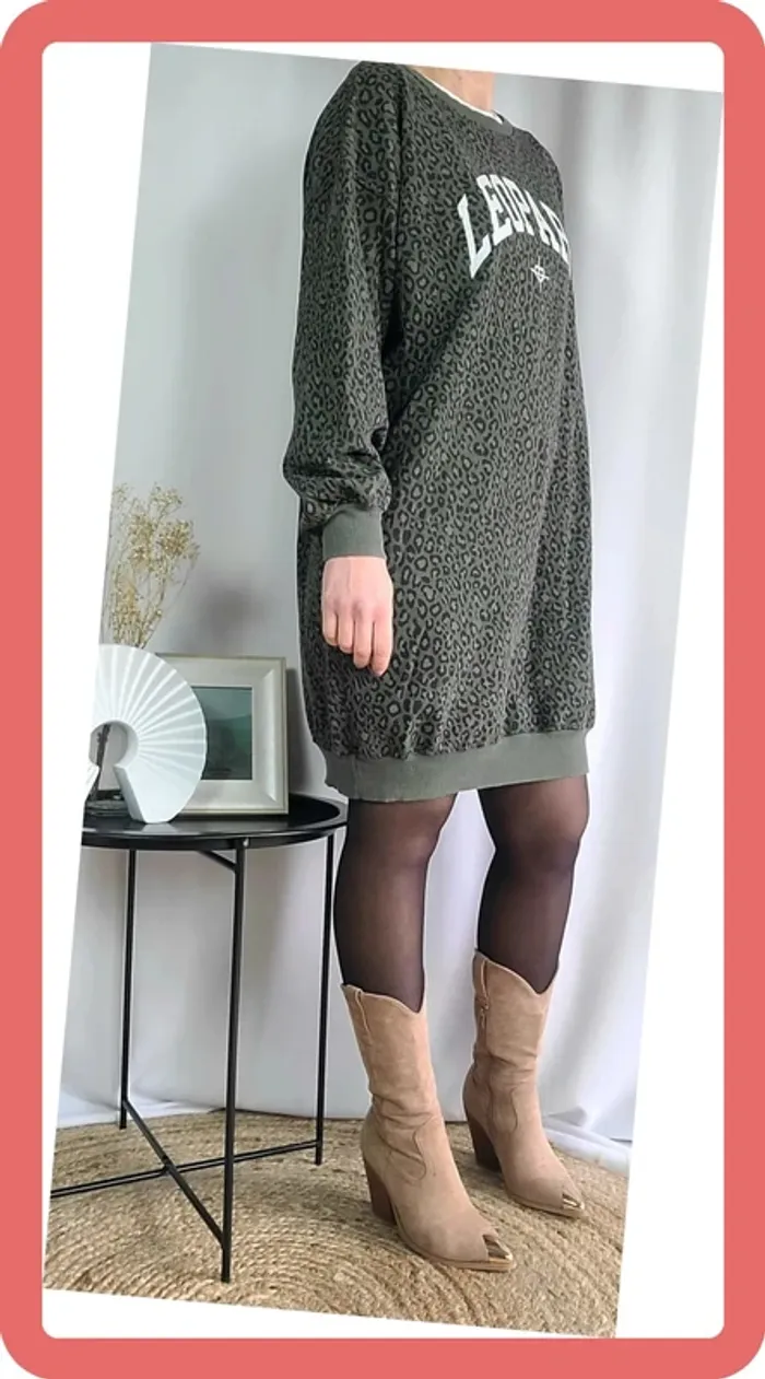Robe-pull léopard, légère, Taille Unique, Neuve avec étiquette - photo numéro 2