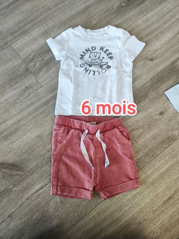 Ensemble short et t-shirt 6 mois 