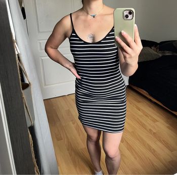 Robe à bretelles rayé marinière