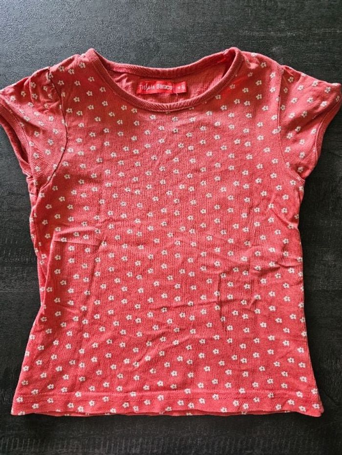 Tshirt orange fleur