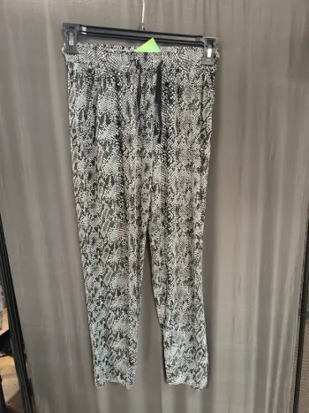 316759 pantalon noir/blanc femme S 9th avenue