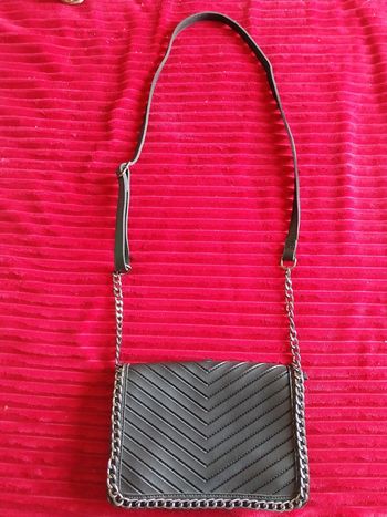 Petit sac noir argenté