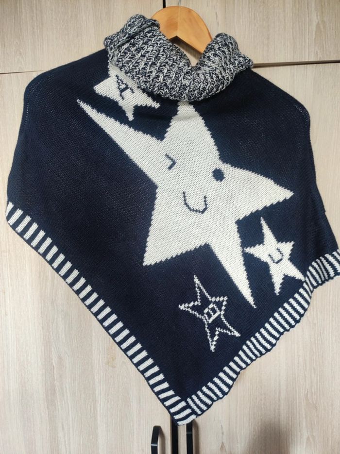 Cape poncho etoile maille 8 ans - photo numéro 2