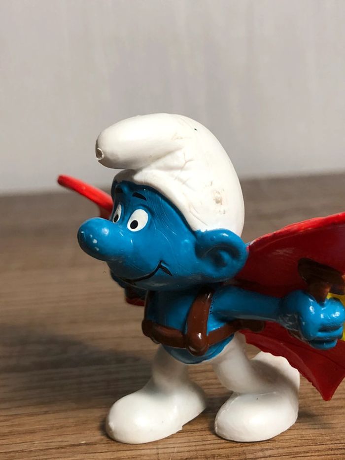 Figurine schtroumpfs vintage volant 1979 schleich made in portugal - photo numéro 7