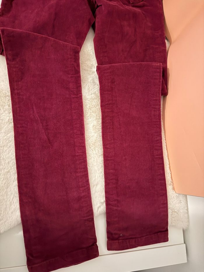 Pantalon velours côtelé bordeaux – Taille 12 ans – 5€ - photo numéro 4