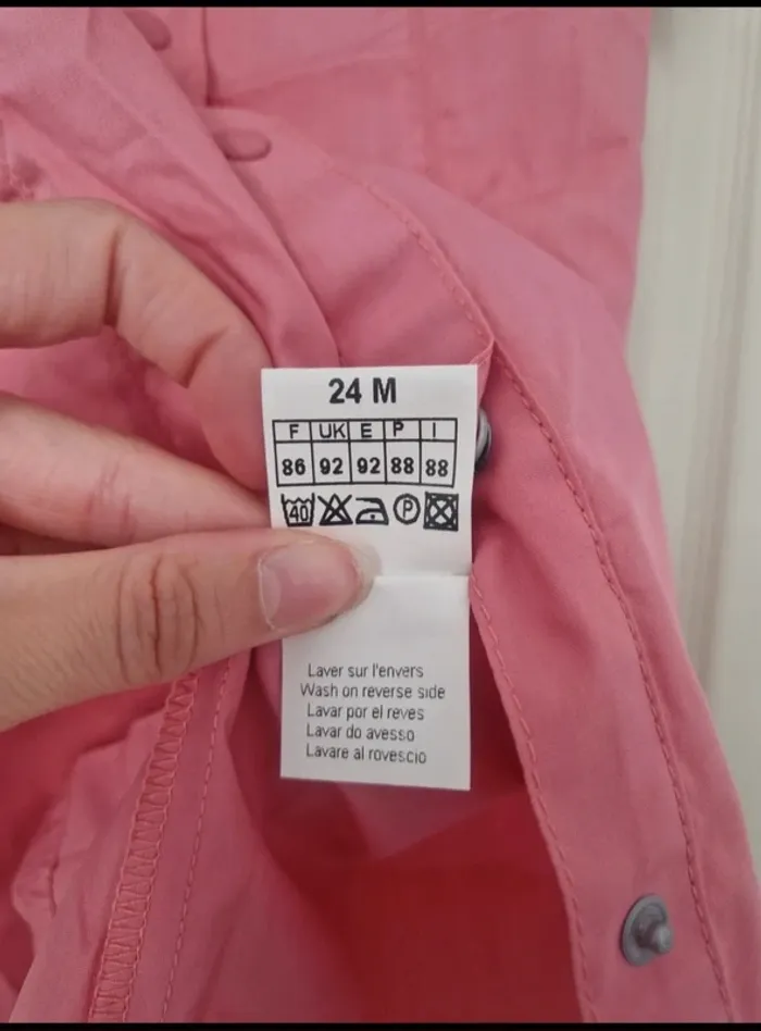 Neuf jolie robe rose fille tex 24 mois 86cm - photo numéro 6