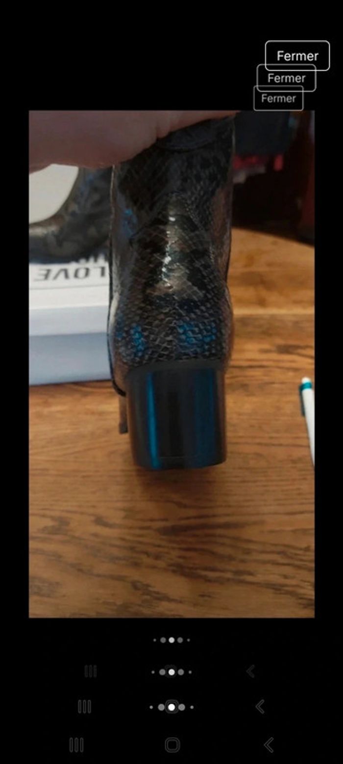 Magnifique Bottine Black snake eu 39 neuve - photo numéro 4