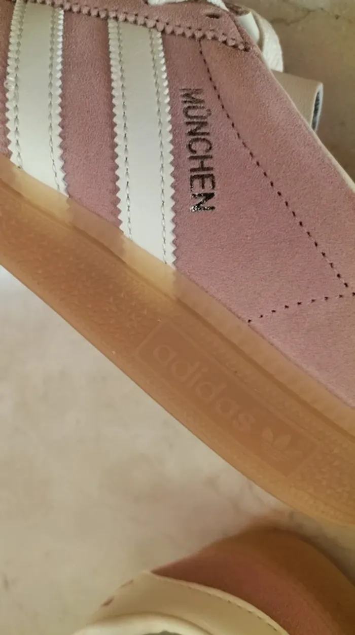 Baskets Adidas München vieux rose - photo numéro 7