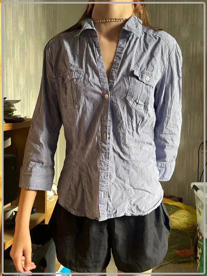 Chemise taille 38 manche 3/4 marque h&m - photo numéro 2
