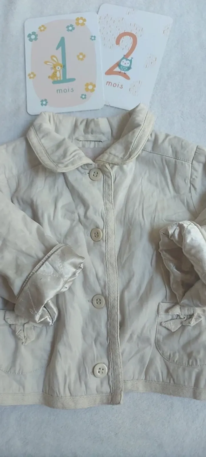 Veste trench jacadi fille 12 mois