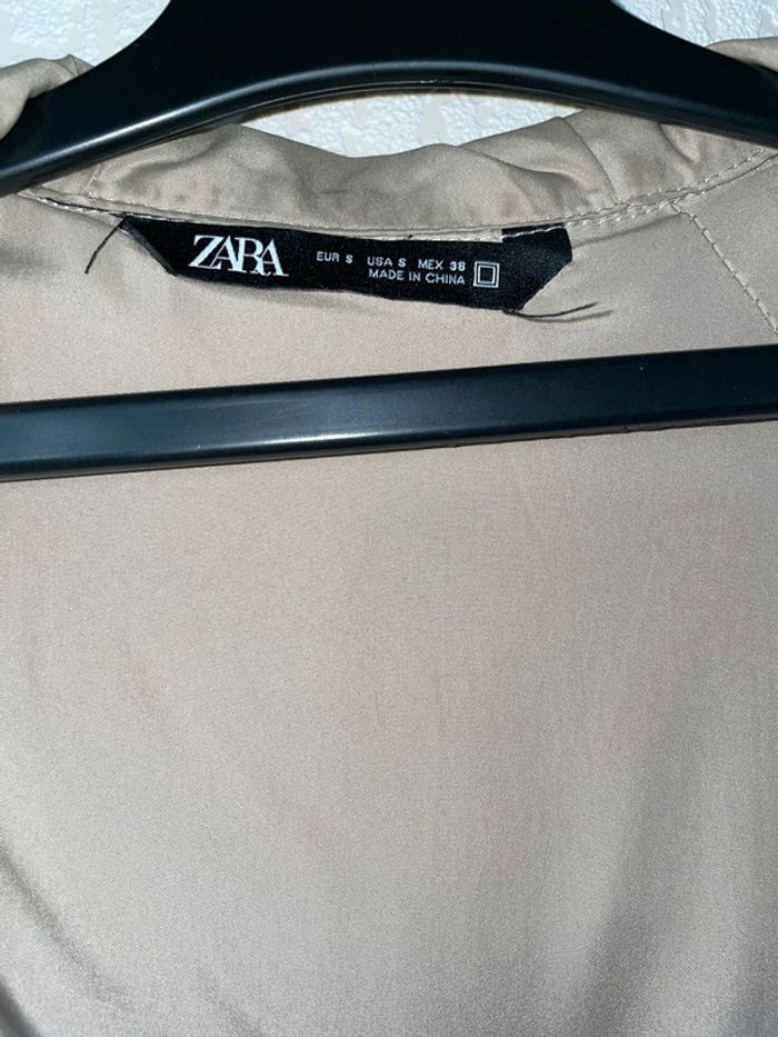Veste imperméable beige à capuche Zara – Taille S - photo numéro 2