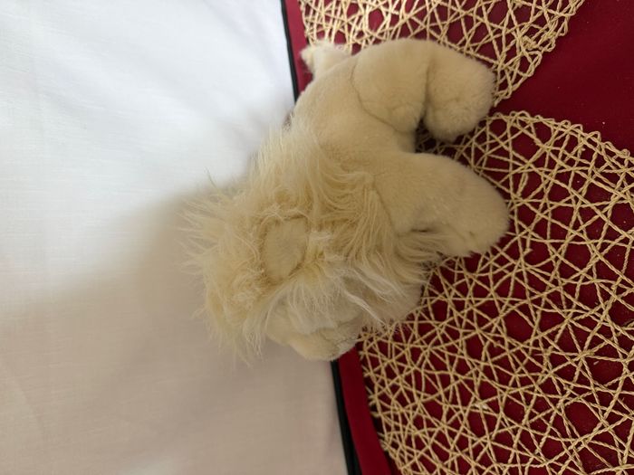 Peluche lion NATURE PLANET beige assis - photo numéro 2