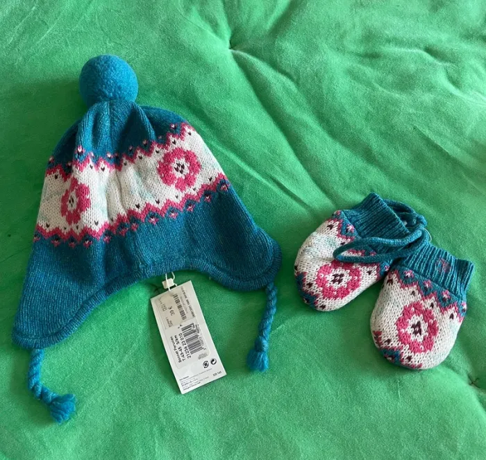 Bonnet péruvien et moufles petit bateau - photo numéro 2