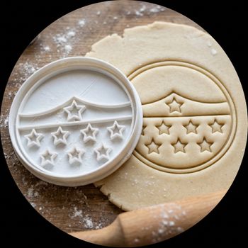 Emporte-pièce rond style Wonder Woman - Découpoir biscuit super-héroïne pâte à sucre