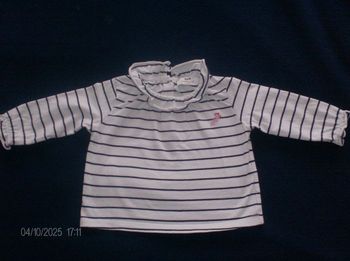 Marinière en coton Cyrillus neuf 6mois