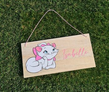 Plaque de porte personnalisée marie des aristochats