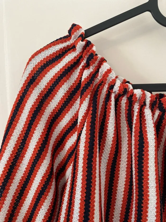 Crop top à rayures épaules dénudées Pull&Bear - photo numéro 2