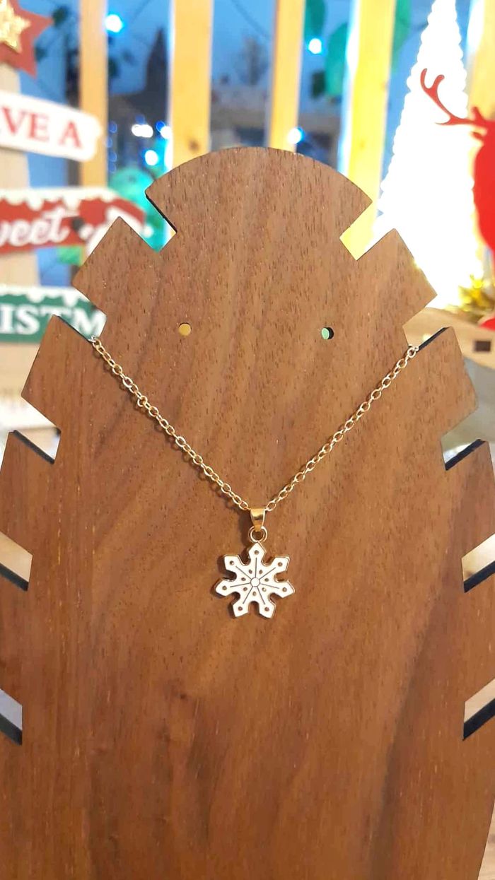 Bijoux Noël | Collier Flocon de Neige Élégant Neuf