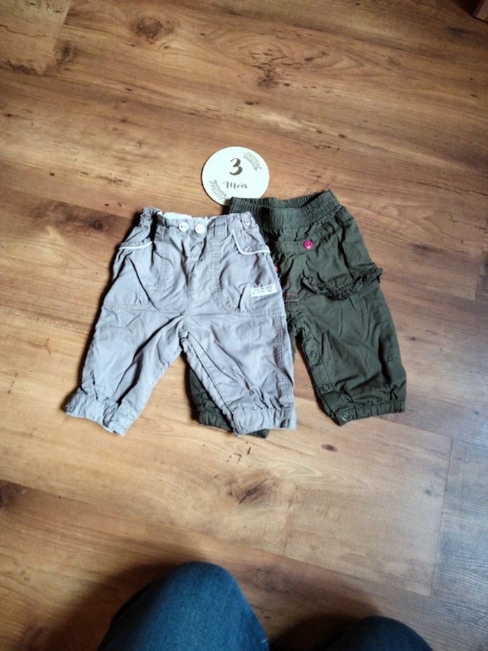 Lot pantalons doublés