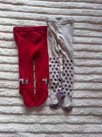 Lot 2 paires de collants 6-12 mois
