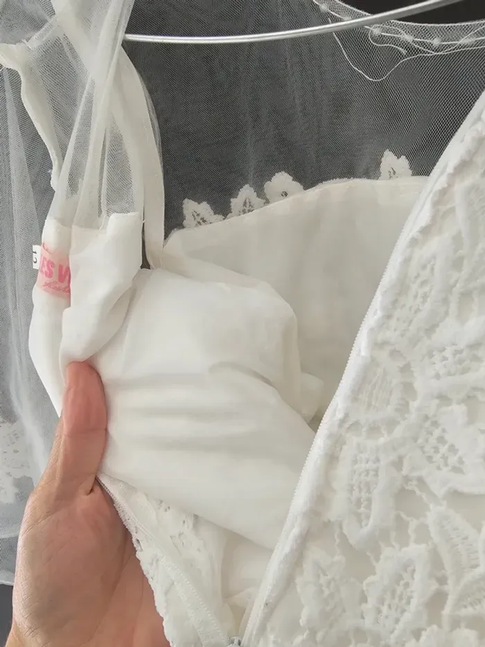 Robe blanche de cérémonie fille 12 ans ( parfait état) - photo numéro 12