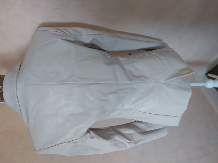 Veste / blazer Lumina simili cuir écru taille M - photo numéro 4