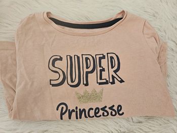👕 T-shirt rose Verbaudet 24 mois – Super Princesse 👑