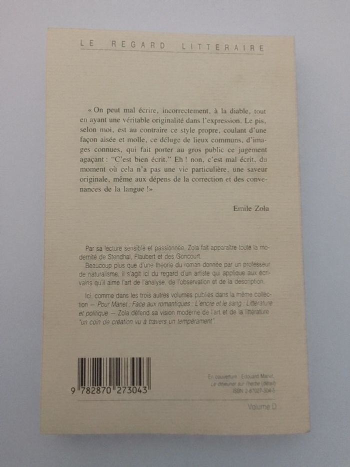 Emilie Zola 📚 Du roman sur Stendhal, Flaubert et les Goncourts - photo numéro 2