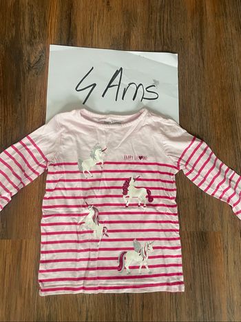 Marinière rose licorne